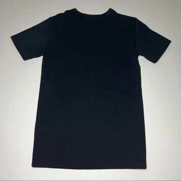 Camiseta negra gruesa talla grande talla XS textura unisex de ASOS Dr. Denim Patrick Foto 3 de 4