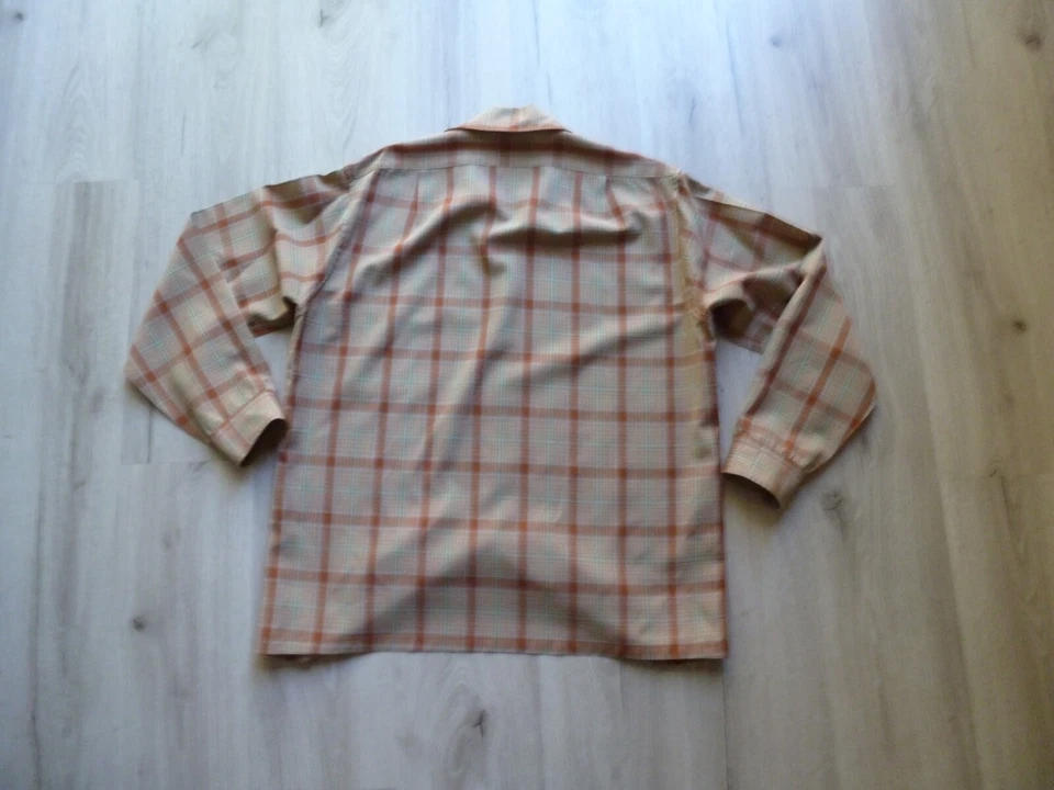 VTG 60s SIR Pendleton Shirt Men L Brown Long Sleeve Plaid 100% Virgin Wool USA - Image 2 of 4
