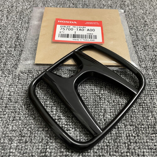 Front Grille Black Emblem Fits HONDA 05-16 Accord 15-17 FiT 05-11 CRV 15-18 HRV - Picture 3 of 6