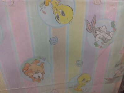 Vintage 90s Hallmark Looney Tunes Baby Tweety Pastel Wrapping Paper 2 In Pack