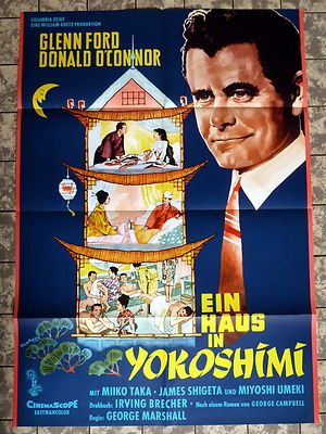 GLENN FORD * HAUS IN YOKOSHIMI /Cry for Happy - A1-Filmposter - Ger 1-Sheet 1961