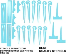 STENCILS REPAINT your VINTAGE OLD SCHWINN HORNET DX SPITFIRE BICYCLE BIKE 50s