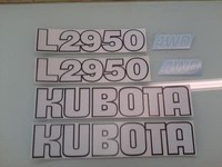 Kubota L2950 Hood Decals Kubota L2950 Hood Decals
