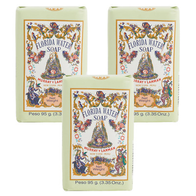 3 Pack - L&K Murray & Lanman & Kemp Florida Water Cologne New York, Florida Soap
