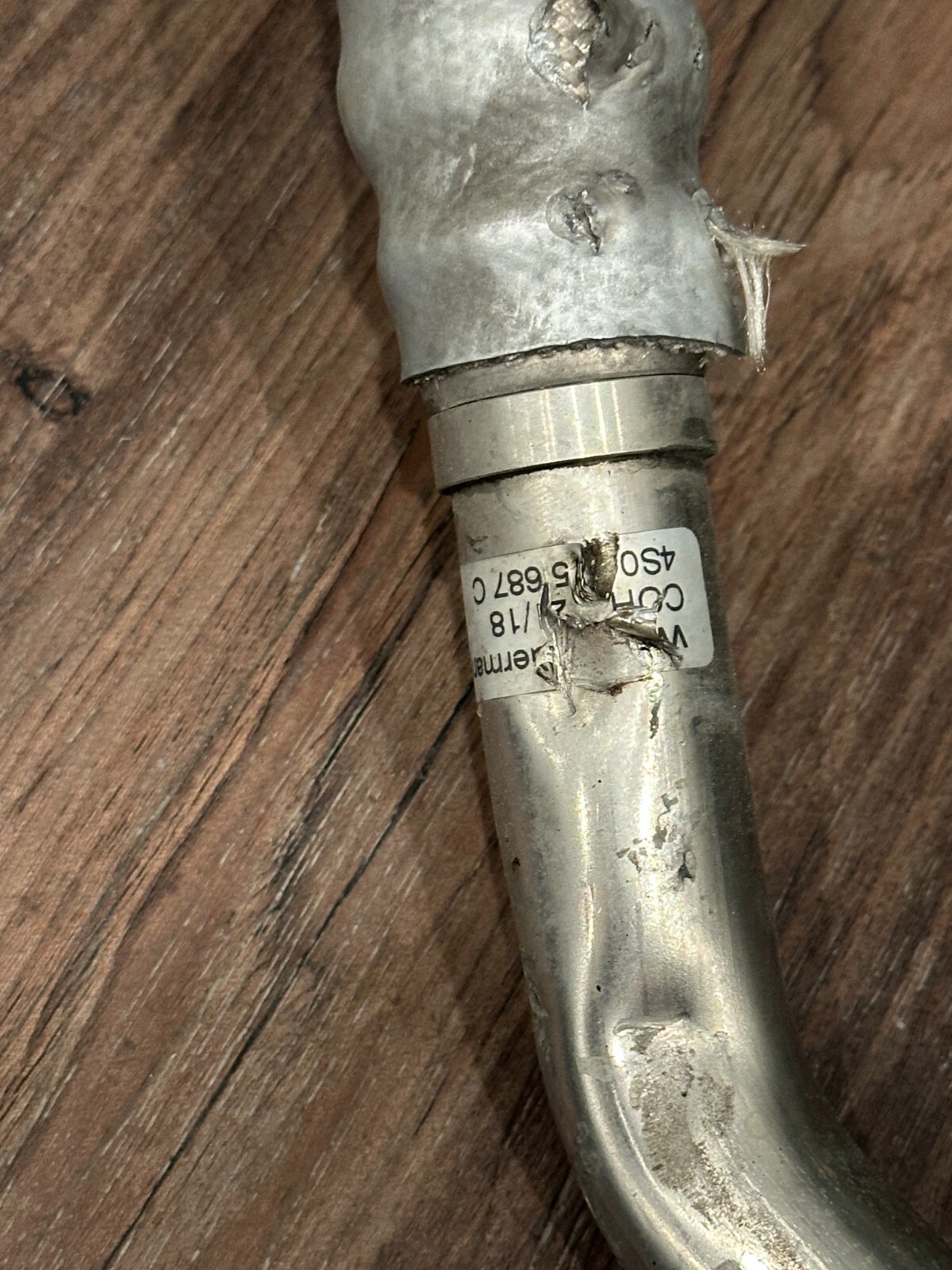 2017 2018 AUDI R8 PLUS OIL COOLANT PIPE HOSE OEM 4S0115687C 4S0 115 687 ~DENTS!~