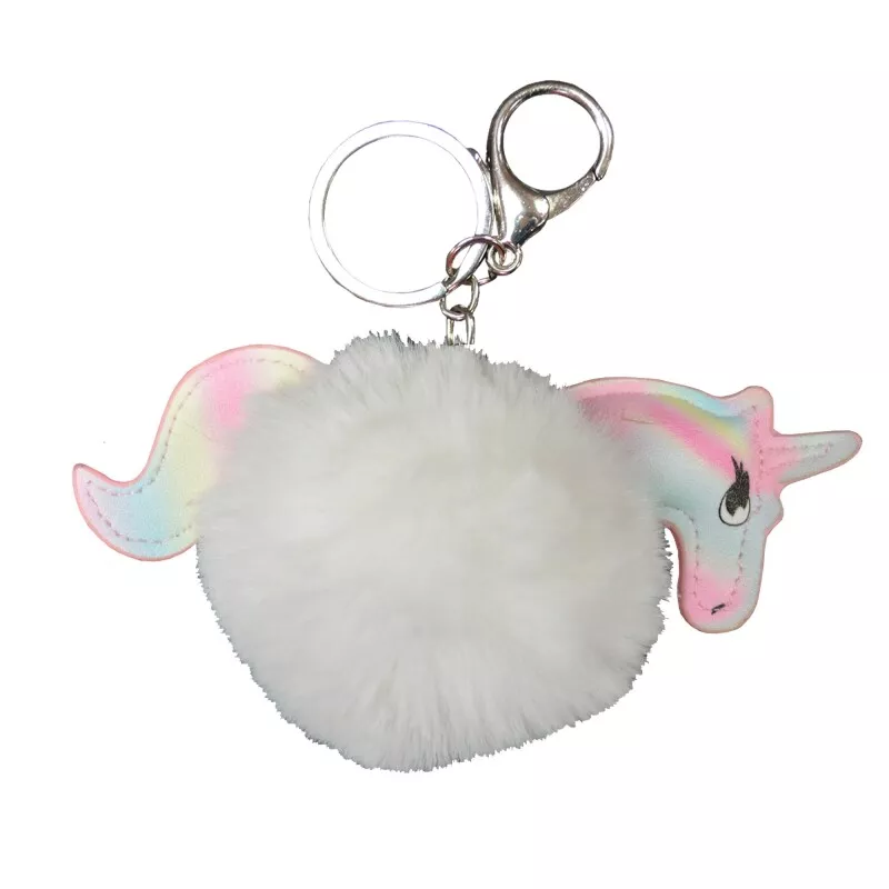Fluffy Pom Pom Unicorn Keyring Lovely Gift Idea If You Love