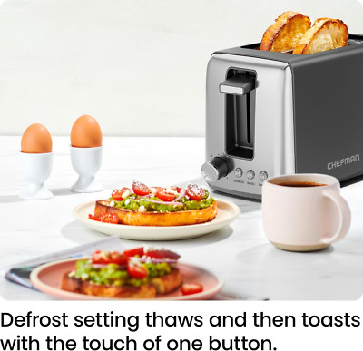 2 Slice Toaster, 7 Shade Settings, Removable Crumb Tray, Thick Bread and Bage...