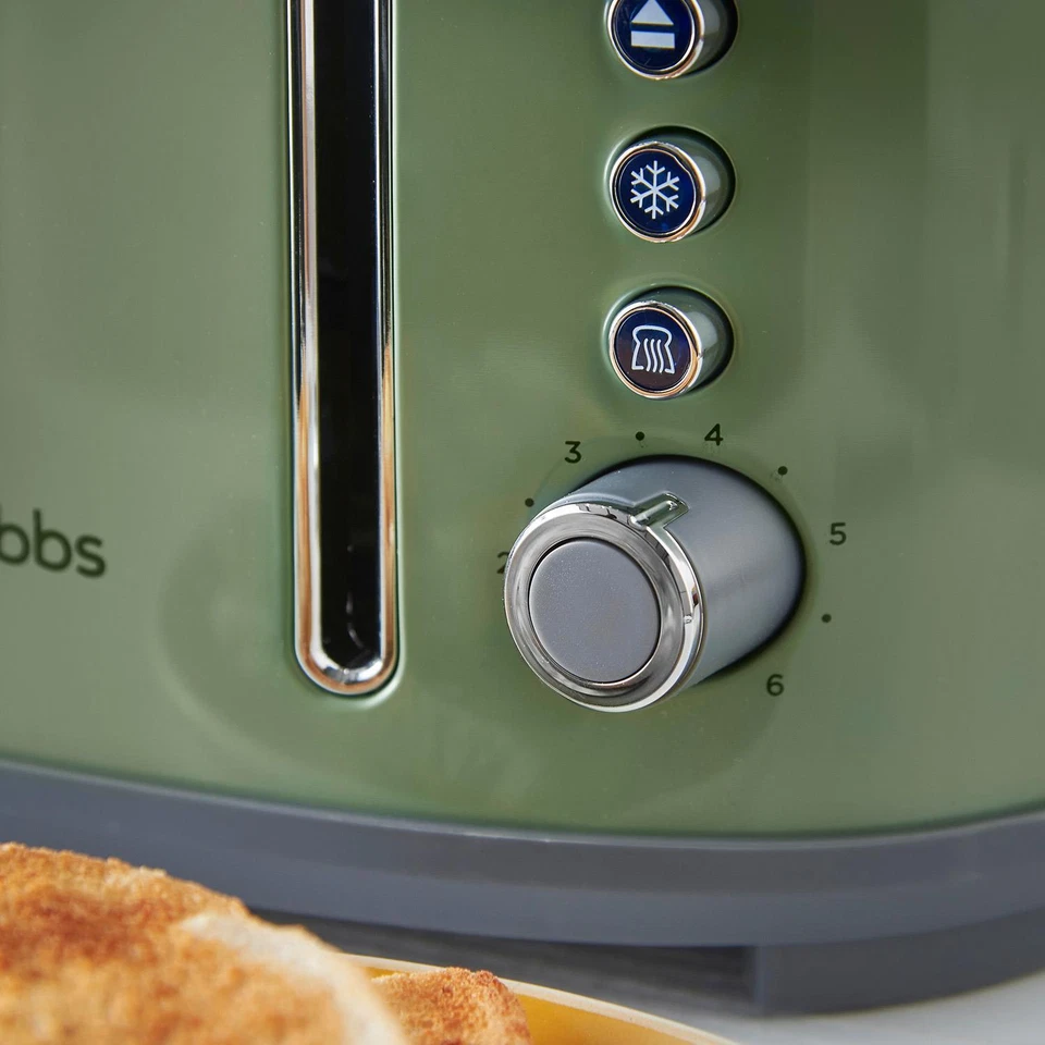 Russell Hobbs Stylevia Sage Green 4 Slice Toaster - Image 4 of 4