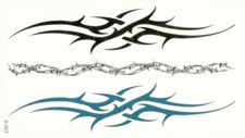 Flash Einmal Temporary Klebe Tattoo Arschgeweih Schwarz Blau Geschenk Strand Neu