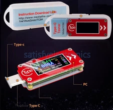 1PCS Full Color Type-C USB LCD Voltmeter Ammeter Voltage Current Meter Detector