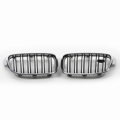 für BMW 3er F30 F31 F35 Nieren Grill CHROM MATT SCHWARZ Doppelsteg MIT Limited
