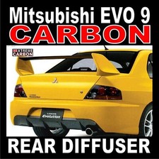 Real Carbon Oem Style Rear Bumper Diffuser Fits Mitsubishi Evo Evolution 9