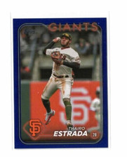 2024 Topps Series 1 #290 Thairo Estrada Blue Parallel San Francisco Giants
