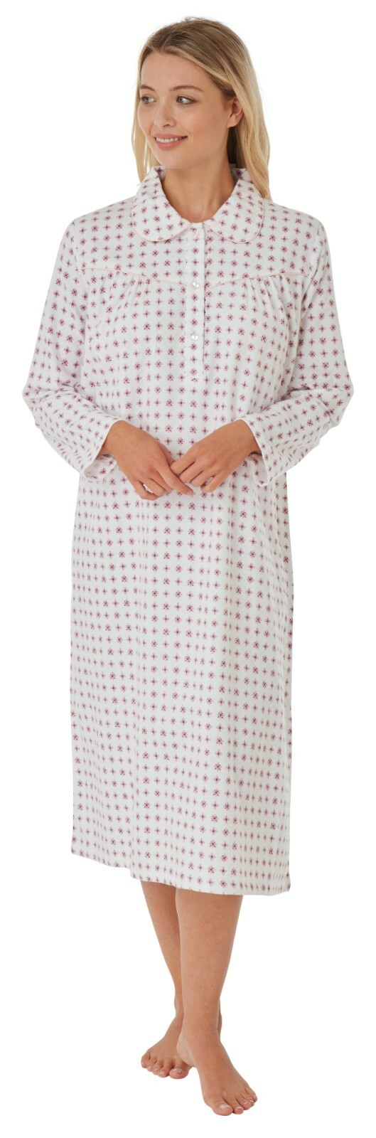 LADIES WINCEYETTE 100 BRUSHED COTTON FLANNELETTE NIGHTIES NIGHTWEAR eBay