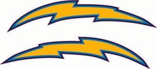 Los Angeles Chargers Mini Size Football Helmet Decals