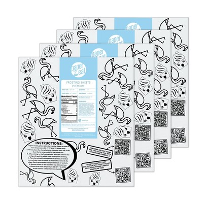 Premium 8.5  x 11  Edible Frosting Sheets - 96 Count for Stunning Dessert Decor