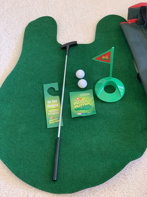Evelots Potty Putter Toilet Mini Golf Game, Novelty Gag Gift, Putting Practice
