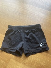GK Elite Gymnastics Dance Bar Beam Booty Shorts Black Adult Extra Small AXS