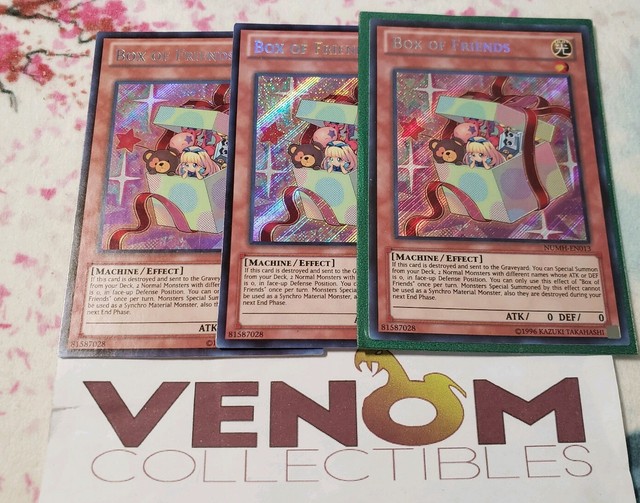 3x (M/NM) Box of Friends NUMHEN013 Secret Rare Unlimited YuGiOh