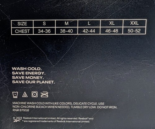 PEQUEÑAS S Camisetas sin mangas acanaladas blancas para hombre pequeñas PACK de 5 camisetas interiores Reebok batidores - Imagen 10 de 10