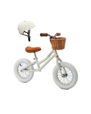 Baghera 867 Kids Ride-On Bicycle BALANCE BIKE Ivory White  Helmet 3-6 Years NEW