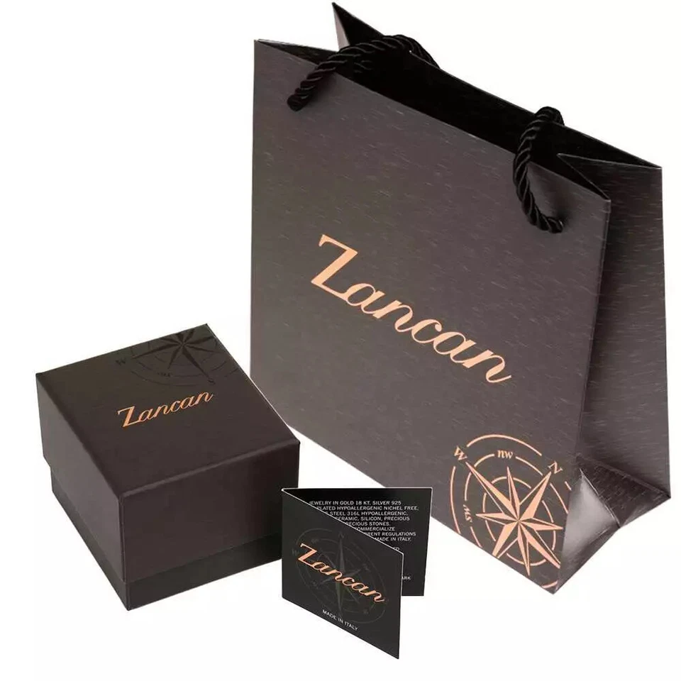 Collana uomo Zancan argento 925 con Punto luce nero ESC175-NE - Immagine 2 di 2