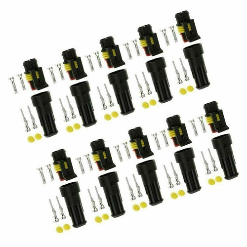 10Kit 12V 2Pin Cable Wire Connector Plug Waterproof Sealed For Electrical Car UK - Picture 13 of 24
