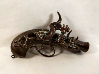 Pistolet à Amorces Ancien Brownie-Gun – Tôle – Occasion – Manque Le Piston
