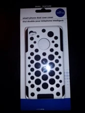 Cell Phone Smart Phone Dual Texture Case Cover ~ Fits iPhone 5 Black/White