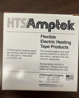 HTS/Amptek Heater Tape A401-SHEL0805-11 120V 0.76A 92 WATTS 1.5ft