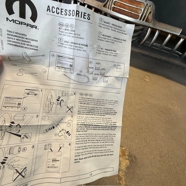 1 DODGE Challenger Charger CHRYSLER 300 Wheel Lock Lug Nuts OEM MOPAR 82212567AA - Image 4 of 4