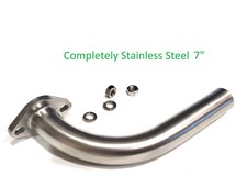 Stainless steel Exhaust Pipe 7" For: Predator 212cc, Honda GX160 GX200.