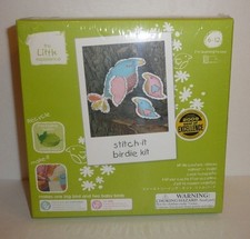 Stitch It Birdie Kit Makes Big Bird and 2 Baby Kid Birds Sewing Stitch Kit Gift