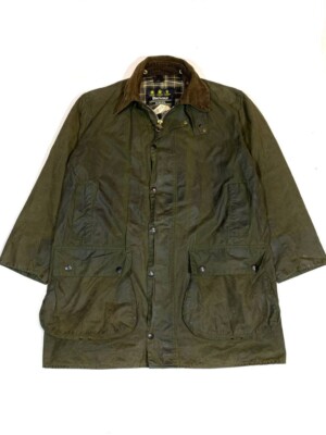 Barbour Border Waxed Vintage Men Jacket Size XL
