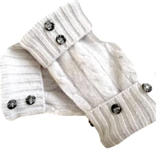 FINGERLESS GLOVES GRAY LIGHT 100% CASHMERE ONE SIZE S M L OS ARMWARMERS MITTENS