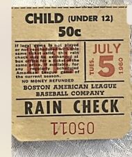 1960 Red Sox Ticket Pumpsie Green PH HR 1st Afro-American Boston Williams Hit 1960 Red Sox Ticket Pumpsie Green PH HR 1st Afro-American Boston Williams Hit