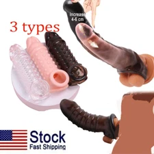 Penis Sheath Ball Stretcher Penis Ball Ring Sleeve Male Delaying Ejaculation Men