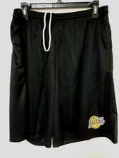 0725 Mens NBA Team Apparel LOS ANGELES LAKERS Polyester SHORTS Black Gold Purple