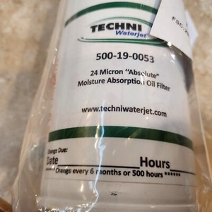 Techni Waterjet 24 Micron Absolute Moisture Absorption Oil Filter 500-19-0053