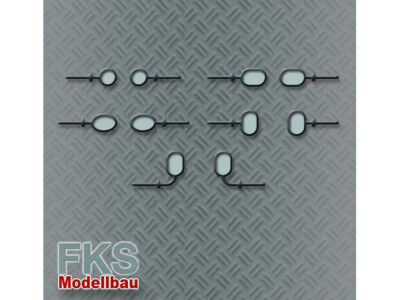 FKS 160-038-01 - Rückspiegel für PKW & Transporter Set 1 mit 82 Paar - Spur N