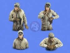 Royal Model 1/48 US Tank Crew Tankers WWII (4 Half-figures) [Resin Model] 993