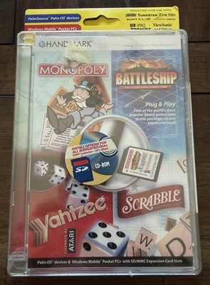 Windows pocket PCs & OS Monopoly-Scrabble-Battleship-Yahtzee on CD & SD/MMC Card