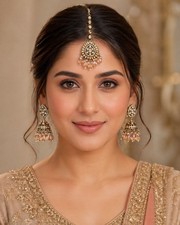 New Bollywood Women?s Ladies wedding Party Wear Indian Juhmka Earrings Tikka