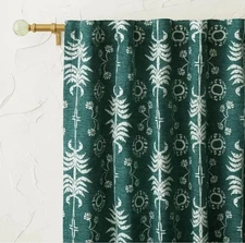 Set of 4: 50"x63" Blackout Opalhouse Palm Frond Chenille Jacquard Window Curtain