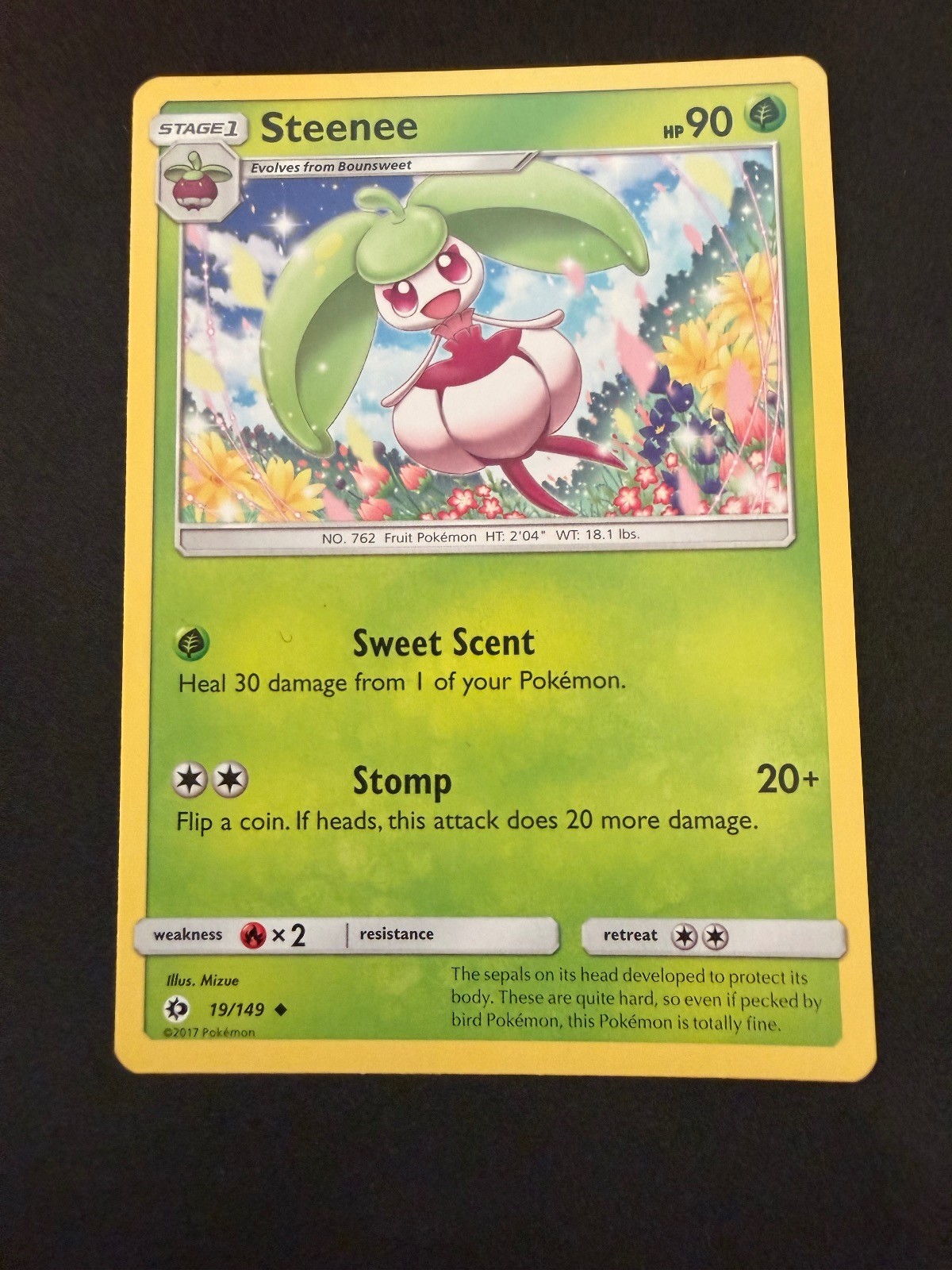 Steenee 19/149 Uncommon SM Base Set Pokemon Near Mint