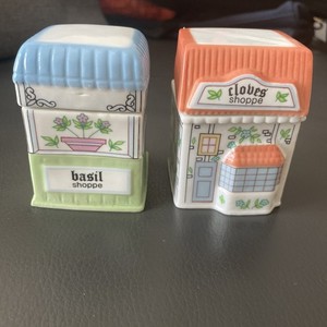 VTG 1990 EPI International Spice Market Collection Fine Porcelain Set Of 2 Read*