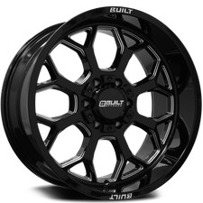 22x12 Built Off-road Bto-1 Black Milled Wheels 6x1356x5.5 -44mm Set Of 4