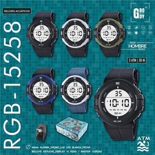 G&B Digital Watch LCD Display Wristwatch Colo...