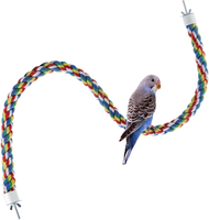 Tau Sitzstange FüR VöGel Wellensittich 80Cm Mit Metallmutter Seil ZubehöR