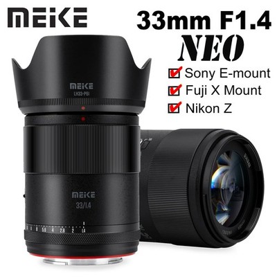 Meike 33mm F1.4 NEO STM Auto Focus Lens for Sony E Fuji X Nikon Z Mount Cameras